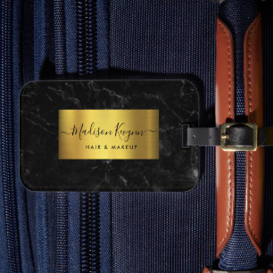 Etiqueta Para Maletas Agante de oro negro