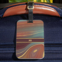Agate Marble Strata - Burgundy Rusty Aqua