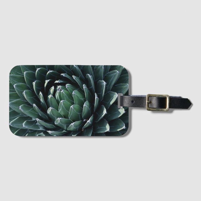 Etiqueta Para Maletas Agavo verde (Anverso horizontal)