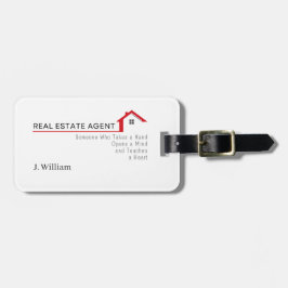 Etiqueta Para Maletas Agente inmobiliario alguien que se toma la mano