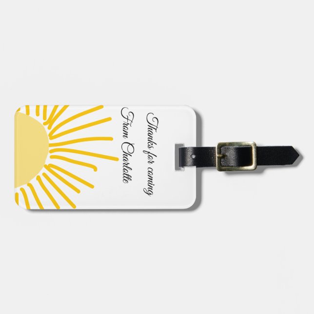 Etiqueta Para Maletas agradecimiento por el siguiente comando add name t (Frente Horizontal)