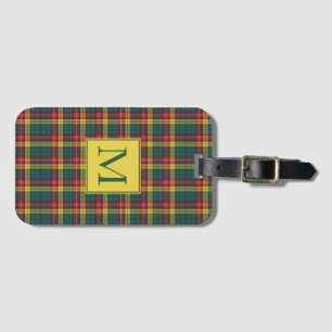 Etiqueta Para Maletas Agrega tu inicial Clan Buchanan Patrón de Cuadros