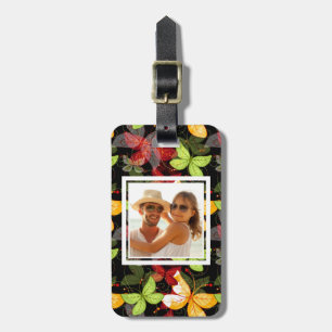 Etiqueta Para Maletas Agregar la foto  Patrón oscuro de otoño