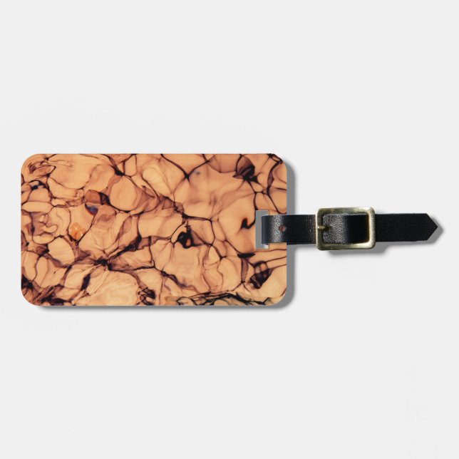 Etiqueta Para Maletas Agua azul esparcido invertida (Frente Horizontal)