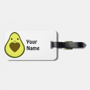 Etiqueta Para Maletas Aguacate amor lindo aguacate con corazón