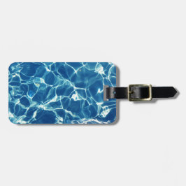 Etiqueta Para Maletas Aguas azules resplandecientes