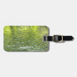 Etiqueta Para Maletas Aguas de roble creek amarillo y verde foto natural
