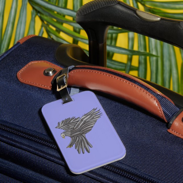 Etiqueta Para Maletas Águila Azul (Anverso In situ 1)