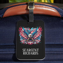 Águila roja blanca y azul americana