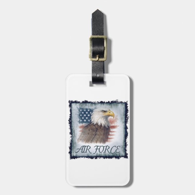 Etiqueta Para Maletas Air Force (USAF) (Frente Vertical)