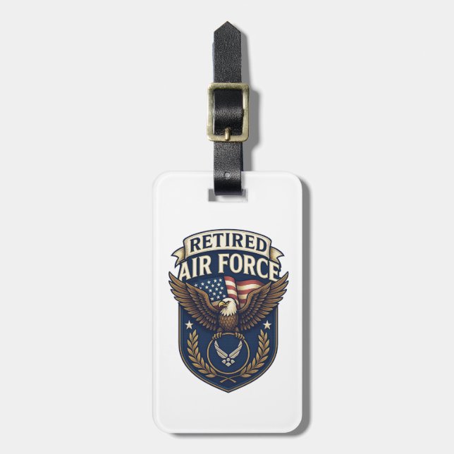 Etiqueta Para Maletas Air Force (USAF) (Frente Vertical)