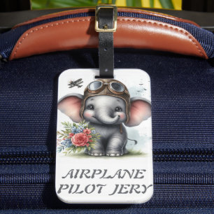 ETIQUETA PARA MALETAS AIRPLANE PILOT JERY