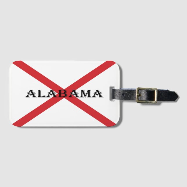Etiqueta Para Maletas Alabama y Flag bc ltcnt (Anverso horizontal)