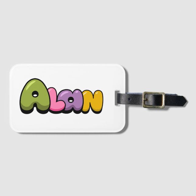 Etiqueta Para Maletas Alan (Anverso horizontal)