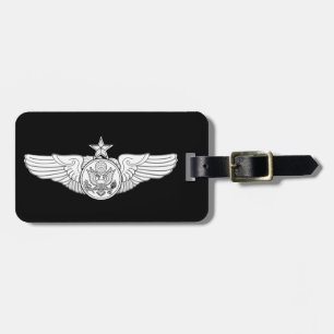 Etiqueta Para Maletas Alas alistadas principales de la tripulación aérea