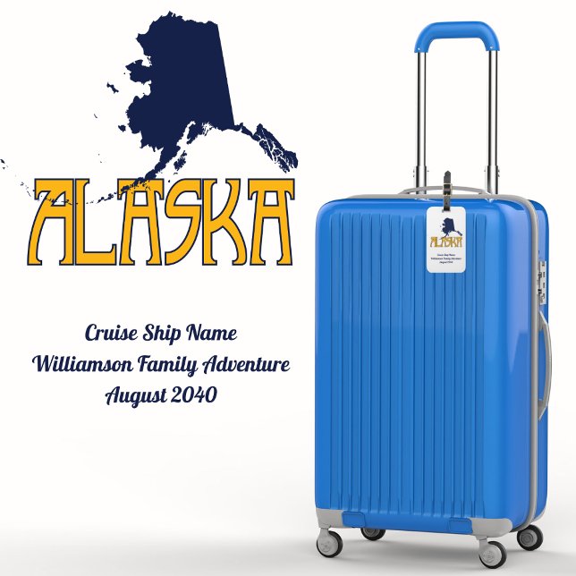 Etiqueta Para Maletas Alaska Family Cruise Monogram Ship (Subido por el creador)