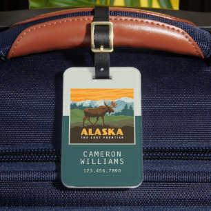 Etiqueta Para Maletas Alaska   Frontier Moose