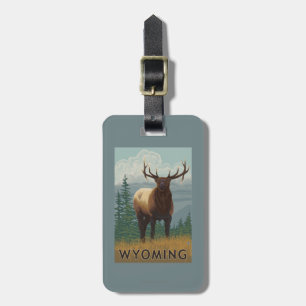 Etiqueta Para Maletas Alces SceneWyoming