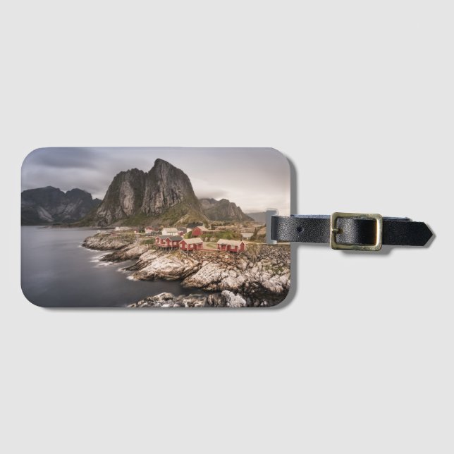 Etiqueta Para Maletas Aldea pesquera de Lofoten Hamnoya (Anverso horizontal)