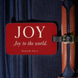 Etiqueta Para Maletas ALEGRÍA | Salmo 98:4 | Regalo de Navidad