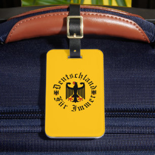 Etiqueta Para Maletas Alemania/Deutschland Por siempre/águila negra/ ban