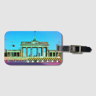 Etiqueta Para Maletas Alemania Vintage Puerta de Brandeburgo Berlín