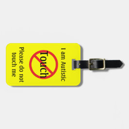 Etiqueta Para Maletas Alerta médica de autismo Información completa sin 