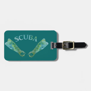 Etiqueta Para Maletas Aletas del EQUIPO DE SUBMARINISMO
