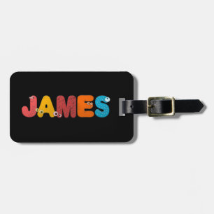 Etiqueta Para Maletas alfabeto animal James