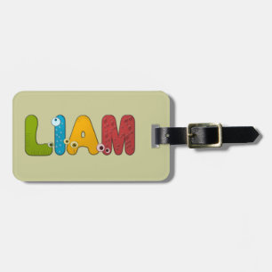 Etiqueta Para Maletas alfabeto animal Liam