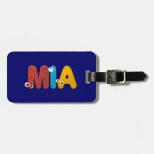 Etiqueta Para Maletas alfabeto animal Mia