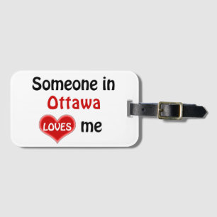 Etiqueta Para Maletas Alguien en Ottawa me ama
