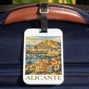 Etiqueta Para Maletas Alicante España Recuerdo de viaje Minimalista Cost