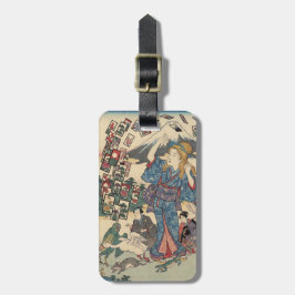 Etiqueta Para Maletas Alice Lost in Japan | Ukiyo-e Floating Wonderland