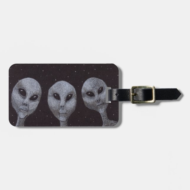 Etiqueta Para Maletas Alien Grays (Frente Horizontal)