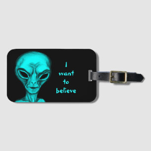 Etiqueta Para Maletas Alien, quiero creer