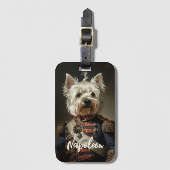 Etiqueta Para Maletas Almirante West Highland Terrier (Anverso vertical)