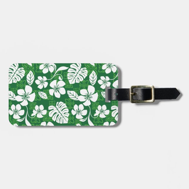 ETIQUETA PARA MALETAS ALOHA FRIDAY (VERDE) (Frente Horizontal)