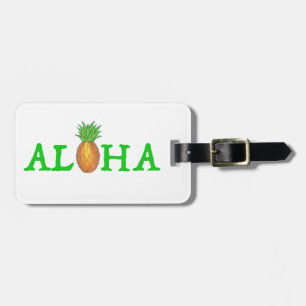 Etiqueta Para Maletas ALOHA Fruta tropical hawaiana de piña