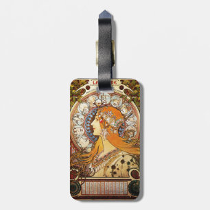 Etiqueta Para Maletas Alphonse Mucha Zodiac