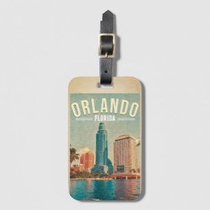 Etiqueta Para Maletas Altos edificios del Orlando Florida Vintage Palm 1