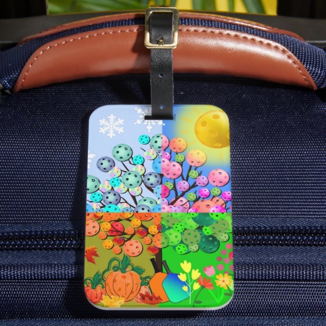 Etiqueta Para Maletas Always Pickleball Season Winter Spring Summer Fall (Anverso In situ 2)