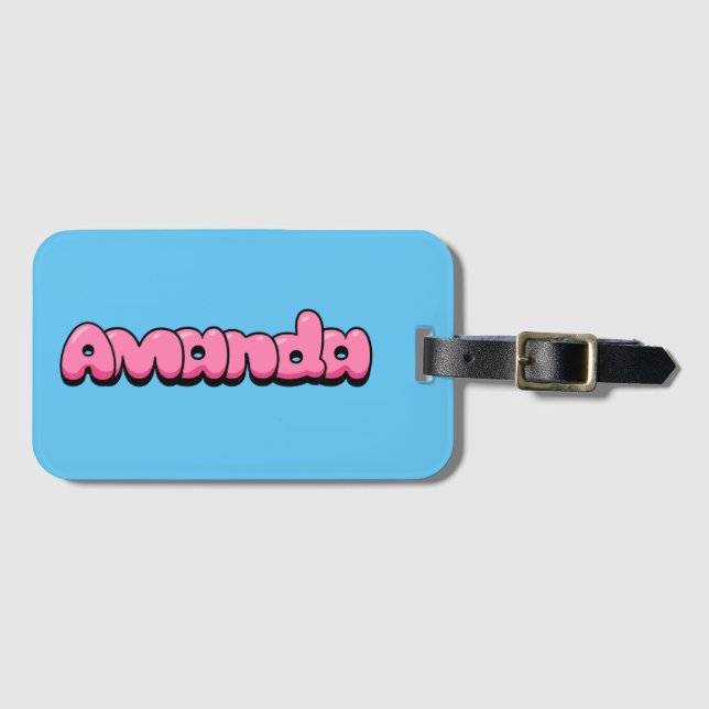 Etiqueta Para Maletas Amanda (Anverso horizontal)