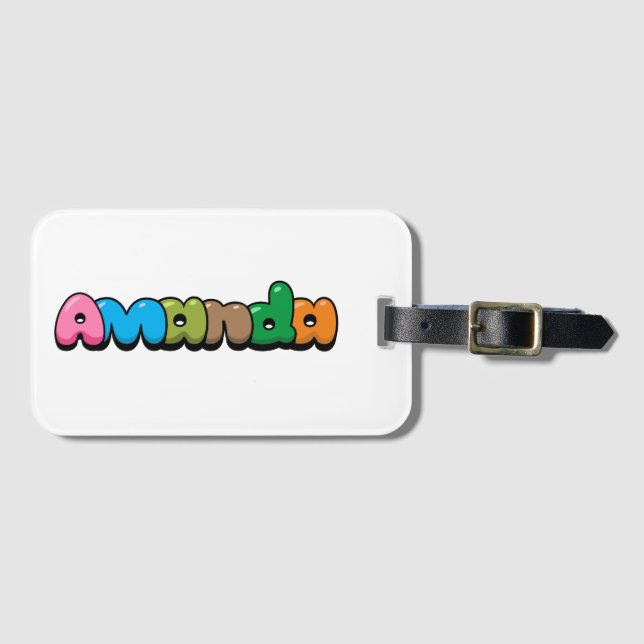 Etiqueta Para Maletas Amanda (Anverso horizontal)