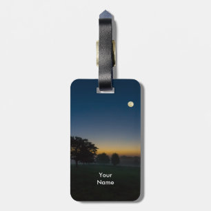 Etiqueta Para Maletas Amanecer De Verano Con Luna