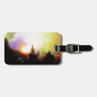 Etiqueta Para Maletas Amanecer En El Bosque