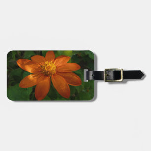 Etiqueta Para Maletas Amanecer en el Naranja floral mexicano del girasol