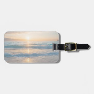 Etiqueta Para Maletas Amanecer Sobre La Playa