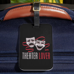 Etiqueta Para Maletas Amante del Teatro de Comedia y Tragedia