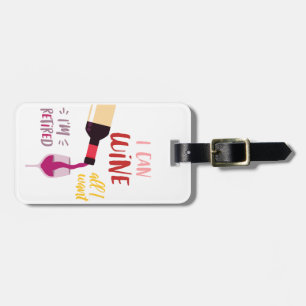 Etiqueta Para Maletas amante del vino, editable